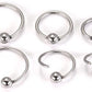 20g Annealed Stainless Steel Ring with 2mm Fixed Ball- Size options
