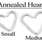 18g Annealed Steel Heart- Front View