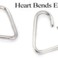 18g Annealed Steel Heart- Open and closed