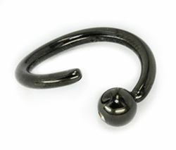 16g Blackout Annealed Fixed Bead Ring - Monster Steel