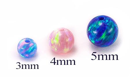 Opal Captive Bead - 3mm-5mm - Price Per 1