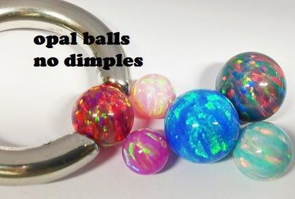 8mm Snap Fit Opal Captive Ball- In Ring