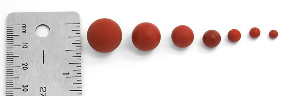 Red Silicone Ball- 4mm-15mm- Size Options