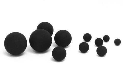 Black Silicone Ball- 4mm-15mm