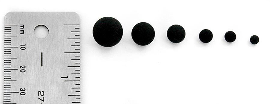 Black Silicone Ball- 4mm-15mm- Size options