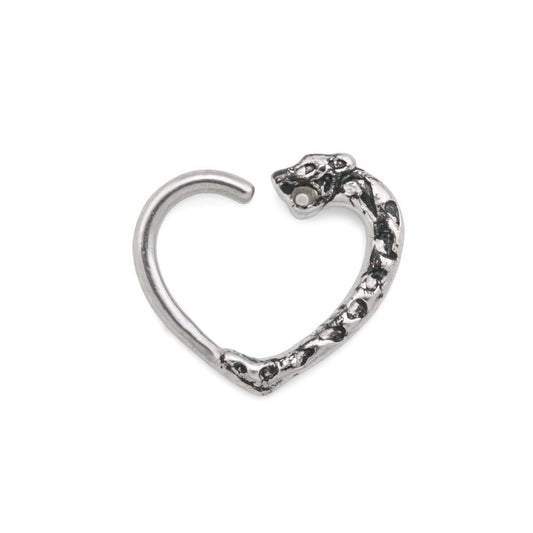 16g Panther Heart Bendable Ear Jewelry - Monster Steel