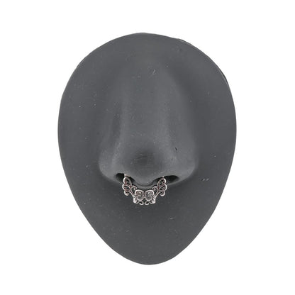 Antique Filigree Steel Septum Clicker — Open Clicker Mechanism