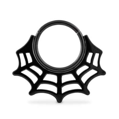16g PVD Black Spiderweb Titanium Clicker — Price Per 1 - Monster Steel