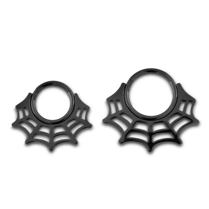 16g PVD Black Spiderweb Titanium Clicker — Price Per 1 - Monster Steel