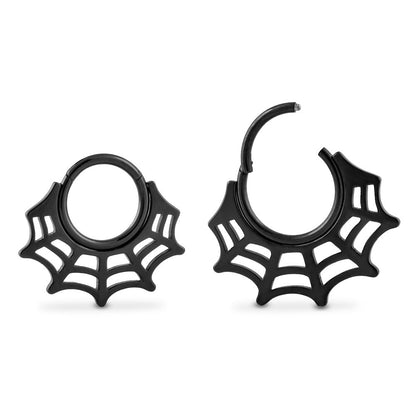 16g PVD Black Spiderweb Titanium Clicker — Price Per 1 - Monster Steel