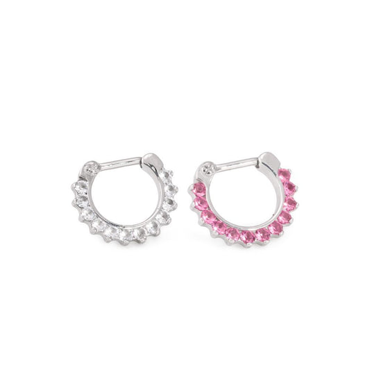 16g Steel Septum Clicker with Jewels - Price Per 1