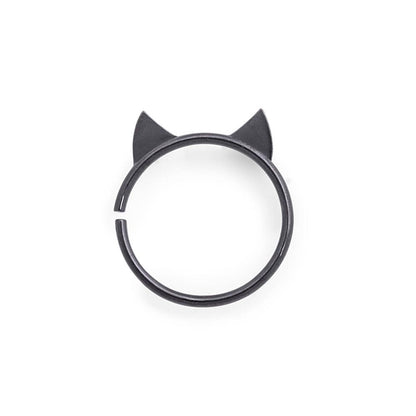 20g Cat Ear PVD Black Bendable Ring — Price Per 1 - Monster Steel
