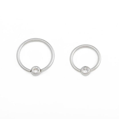 18g Annealed Steel Crystal Jewel Fixed Bead Ring — Price Per 1