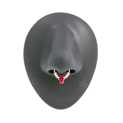 PVD Rose Gold Teardrop Clicker Ring — Clicker Mechanism