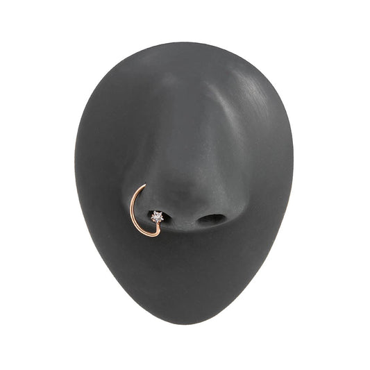 16g PVD Rose Gold Crystal Star Bendable D-Ring — Price Per 1 - Monster Steel
