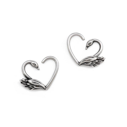 16g Antique Swan Bendable Heart Ear Jewelry — Price Per 2 - Monster Steel
