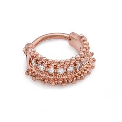 16g PVD Rose Gold Divine Royalty Septum Clicker (Thumbnail)