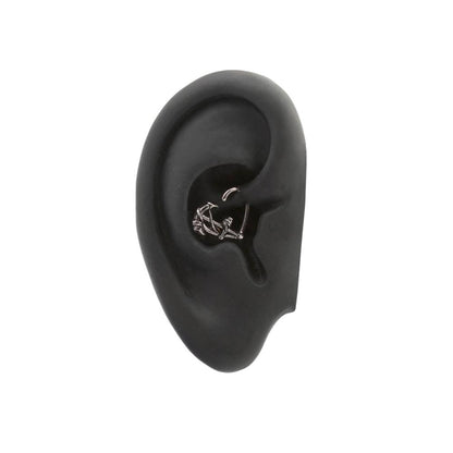 16g Anchor Bendable Heart Ear Jewelry — Price Per 2 (On Model)