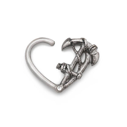 16g Anchor Bendable Heart Ear Jewelry — Price Per 2 - Monster Steel