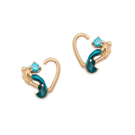 16g Siren’s Jewel PVD Gold Bendable Heart Ear Jewelry — Price Per 2 - Monster Steel