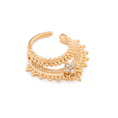 16g PVD Gold Kali’s Crown Septum Clicker - Monster Steel