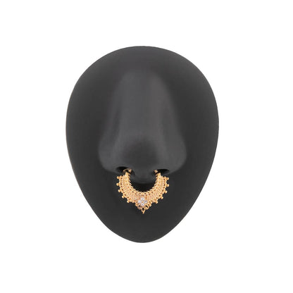 16g PVD Gold Kali’s Crown Septum Clicker - Monster Steel