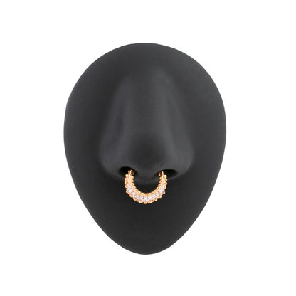 16g PVD Gold Anastasia’s Tiara Septum Clicker (on model)