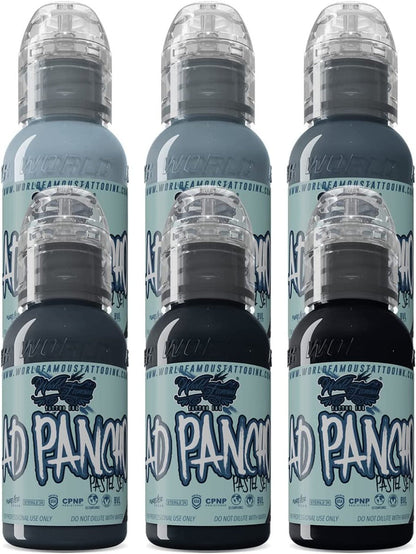 A.D. Pancho Pastel Greys Set — World Famous Tattoo Ink — Pick Size - Monster Steel