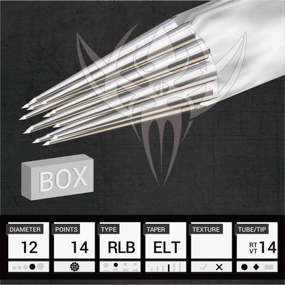 #12 Standard Round Liner Precision Tattoo Needles - Box of 50 - Monster Steel