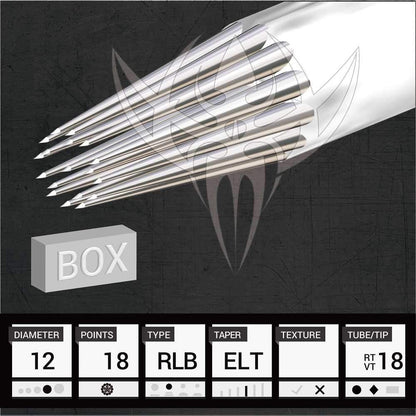 #12 Standard Round Liner Precision Tattoo Needles - Box of 50 - Monster Steel