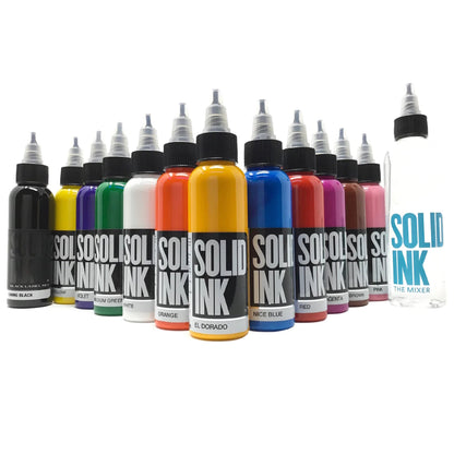 12 Color Spectrum Set - Solid Ink - 1oz Bottles - Monster Steel