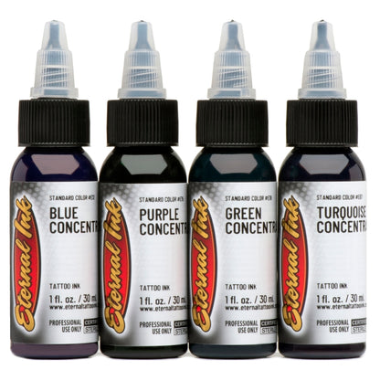 Eternal Tattoo Ink - The Concentrates Set of Four - 1oz Bottles - Monster Steel