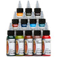 Eternal Tattoo Ink - Muted Earth Tone Color Set of 12 - 2oz Bottles