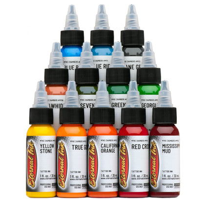 Eternal Tattoo Ink - Myke Chambers Signature Series Set of 12 - 1oz Bottles - Monster Steel