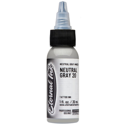 Eternal Tattoo Ink - Eternal Ink Neutral Gray Ink Set - Four 1oz Bottles - Monster Steel