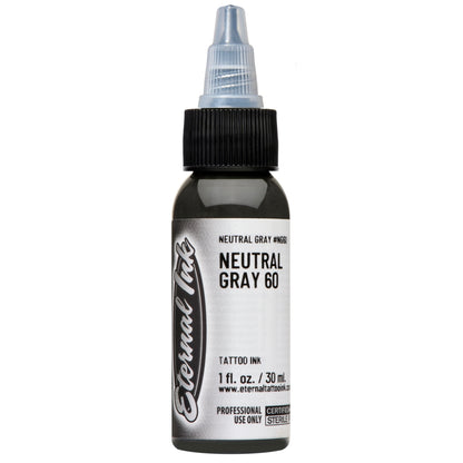Eternal Tattoo Ink - Neutral Gray 60 - 1oz Bottle - Monster Steel