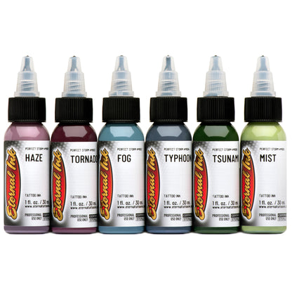 Eternal Tattoo Ink - Mike DeVries Perfect Storm Set of 6 - 1oz Bottles - Monster Steel