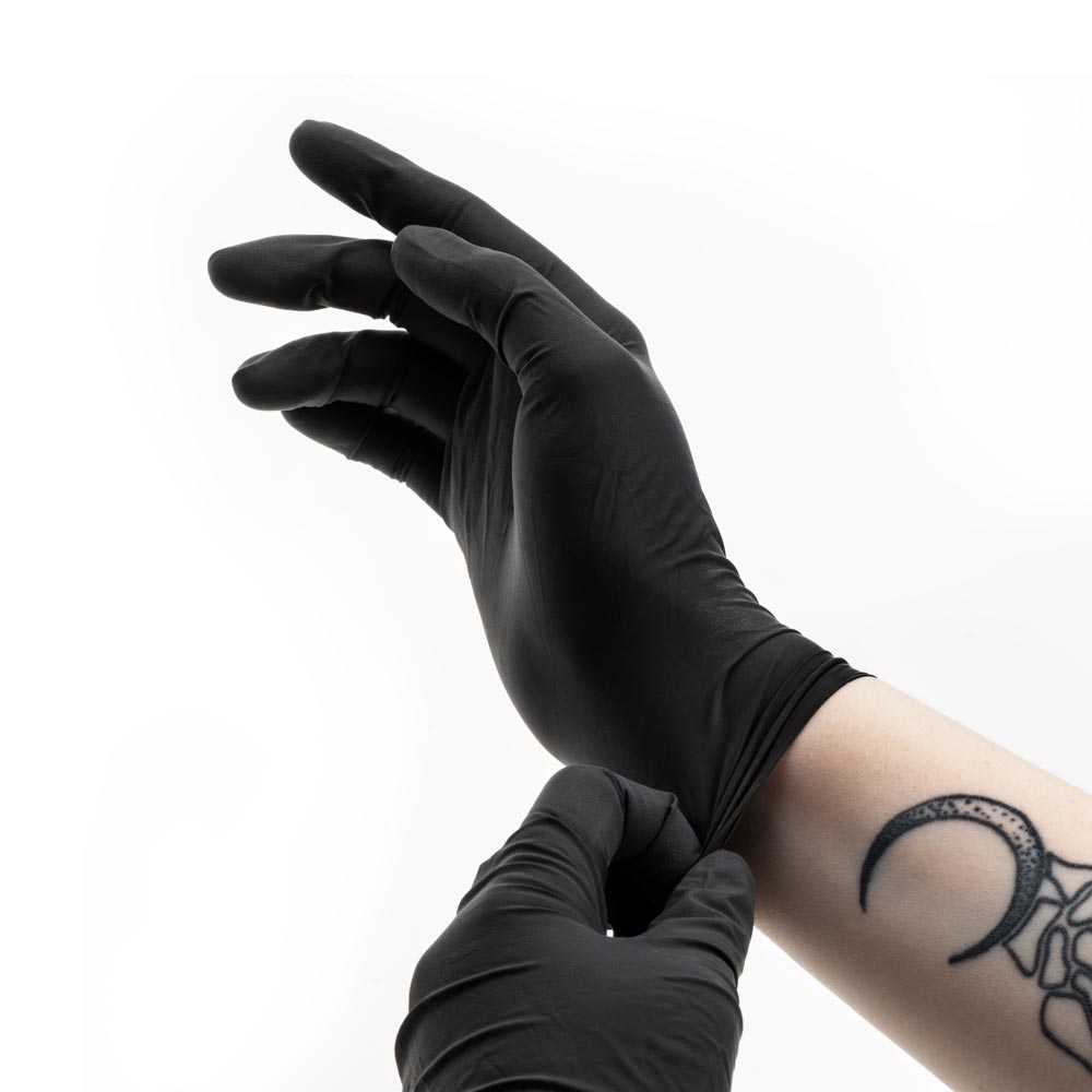 Box of Shadow Black Nitrile Medical Gloves