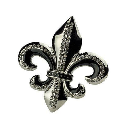 Single | Buckle Rage | Belt Buckle | Fleur de Lis with Clear Rhinestones
