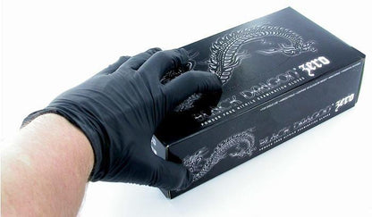 Box of Black Dragon Zero Medical Nitrile Gloves - Monster Steel
