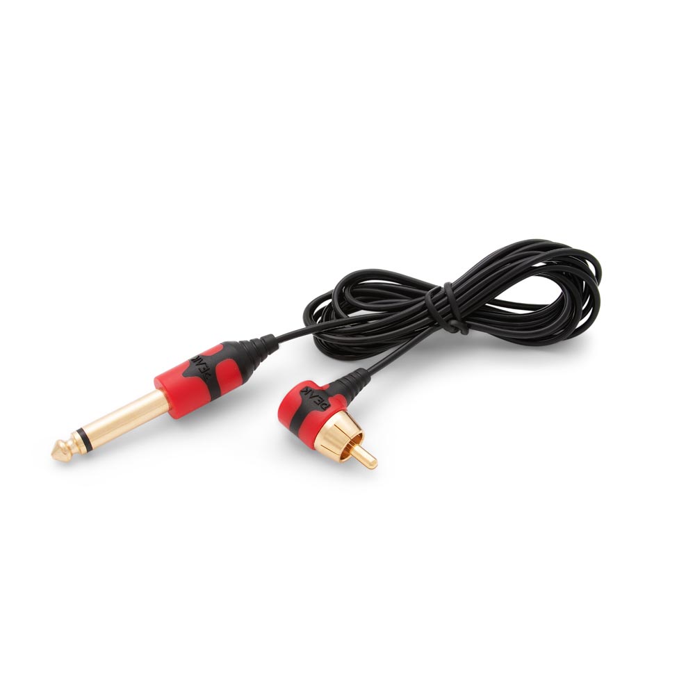 Peak Ultra RCA Cord — 6.5’ Right Angle Red/Black — Price Per 1