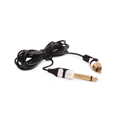 Peak Angled Black/White RCA Cord (6.5ft)