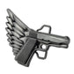 Unisex Winged Gun Flying Pistol Belt Buckle