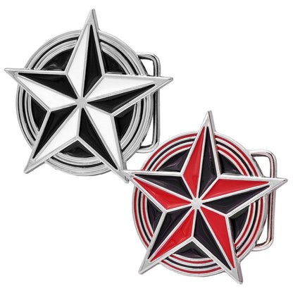 Unisex 3D Nautical Celtic Star Belt Buckle Enameled - Monster Steel