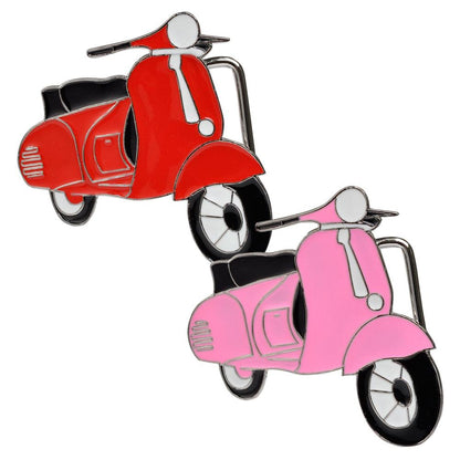 Womens Retro Scooter Vespa Moped Hip Belt Buckle Enamel - Monster Steel