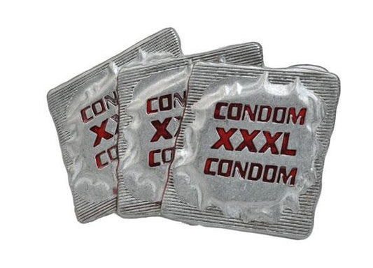 XXXL Condom Funny Adult Enamel Belt Buckle