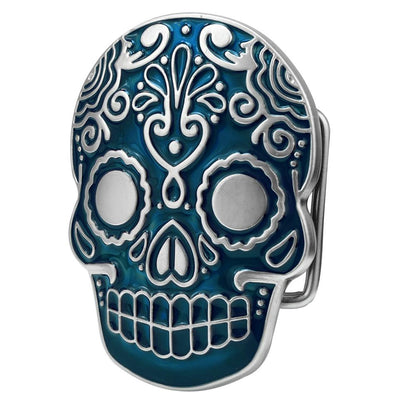 Unisex Mexican Katrina Dia De Muertos Skull Belt Buckle - Monster Steel