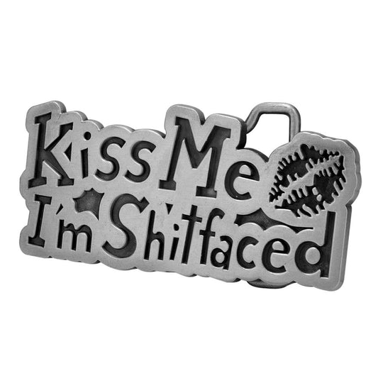 Kiss Me I'm Shitfaced Funny Belt Buckle