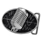 Unisex Retro Vintage Microphone Sound Wave Belt Buckle