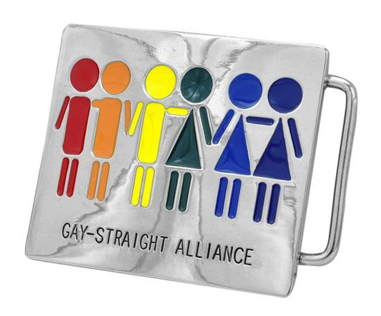 Gay Straight Alliance GSA Pride Equality Belt Buckle Lesbian LGBT